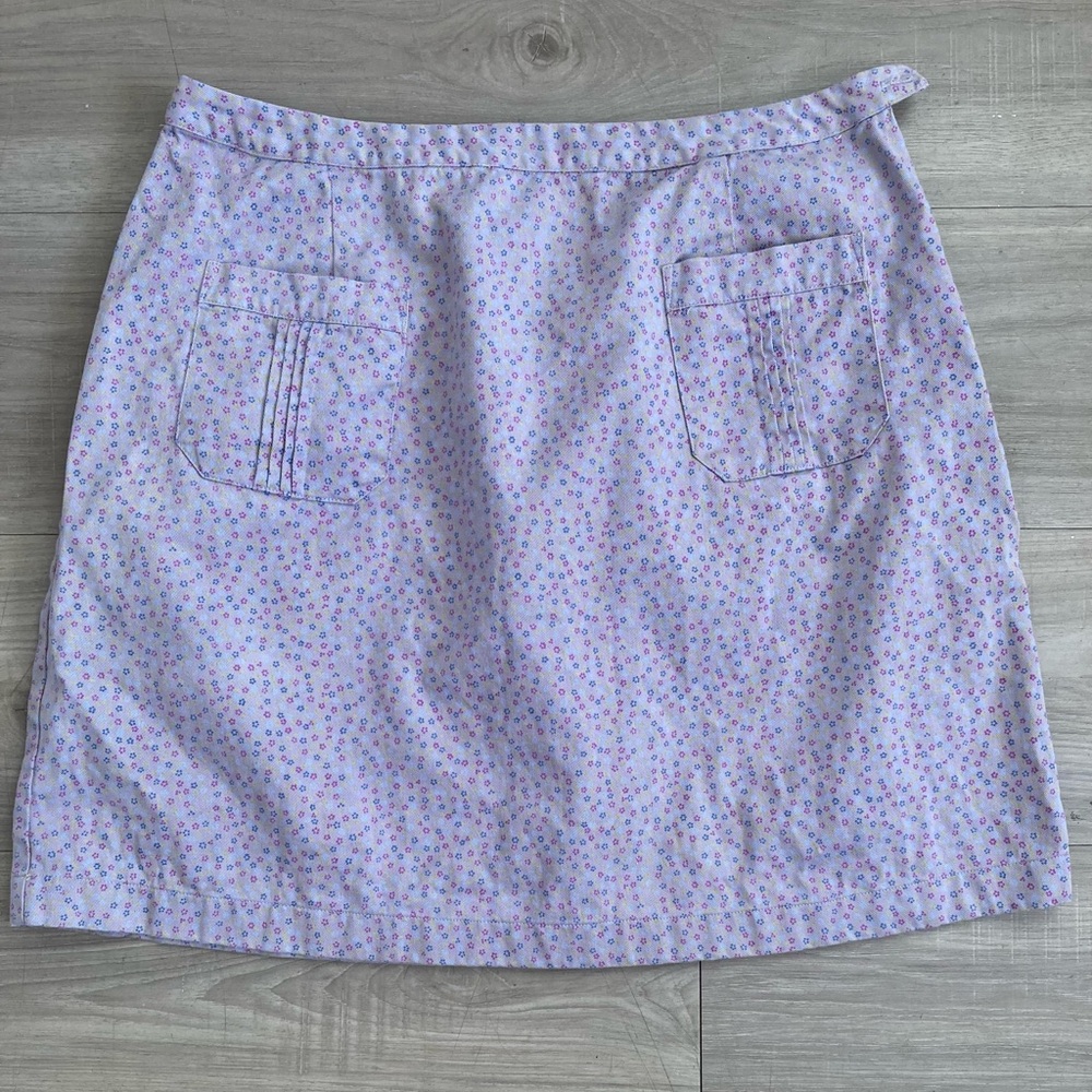 High Sierra Lavender Floral Mini Skirt Sz 14